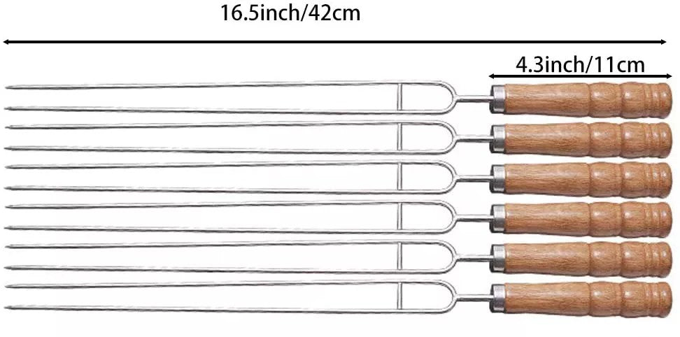 PureQ "Ninja" Wood Handle Hibachi Skewers