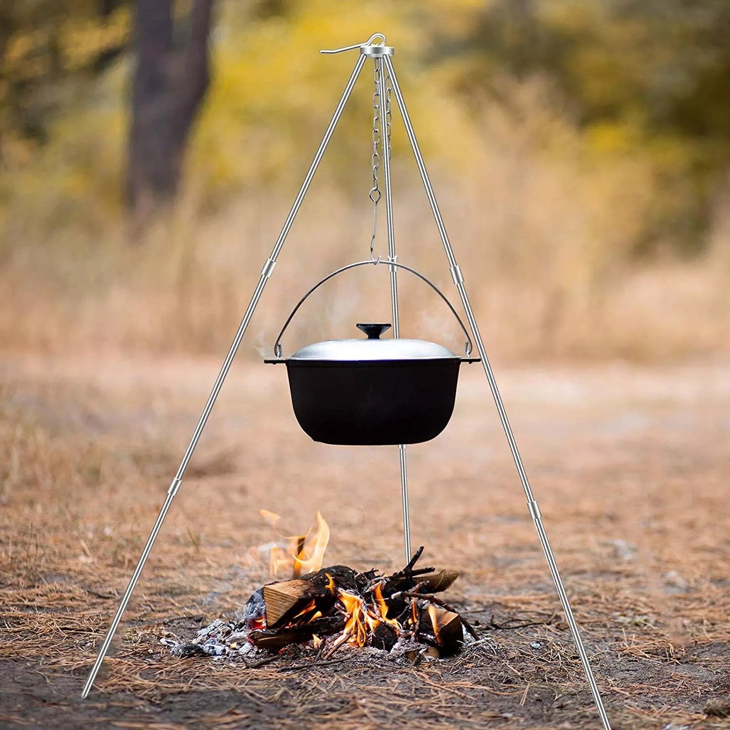 PureQ "CampTri" Portable Open Fire Tripod